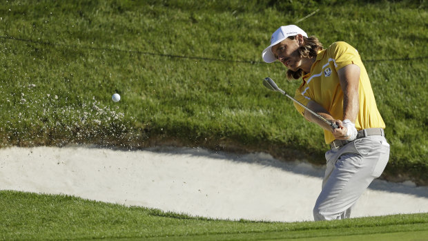 Fleetwood, who starred in last month's Ryder Cup, has a share of the lead.