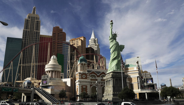 The New York New York resort on the Las Vegas Strip: The US Postal Service mistakenly used an image of the casino's Statue of Liberty replica on a stamp. 