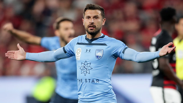 Kosta Barbarouses is unlucky to have not scored for Sydney FC across the A-League's first three rounds.