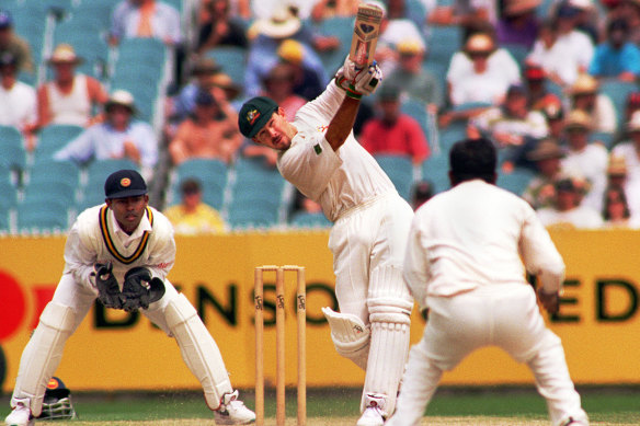 Ricky Ponting batting for Australia at 21.