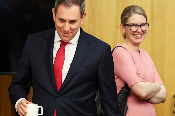 Jim Chalmers and Productivity Commission chair Danielle Wood.