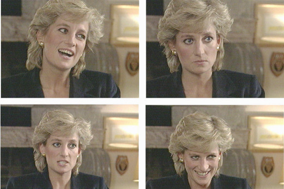 Princess Diana on the BBC's Panorama program in November 1995.