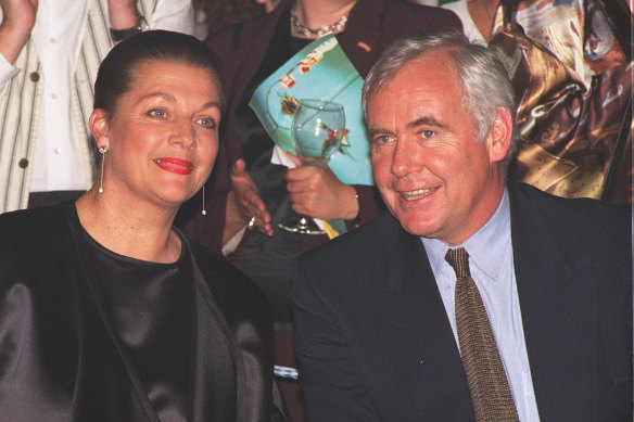 Bennett, pictured in 1995 with fashion icon Maggie Tabberer.