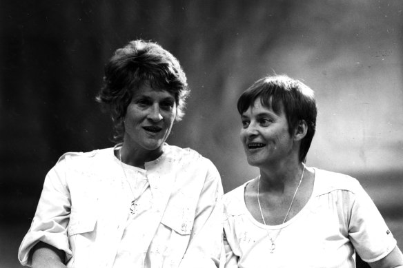 Writers and sisters Dale (right) and Lynne Spender.