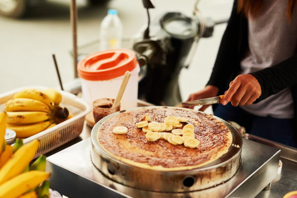 Perfection ... a Thai banana pancake.