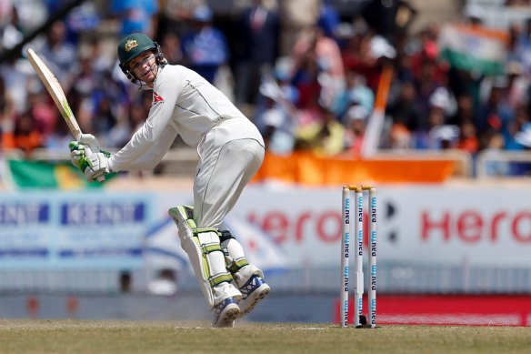 Pete Handscomb in India during the 2017 Test series.