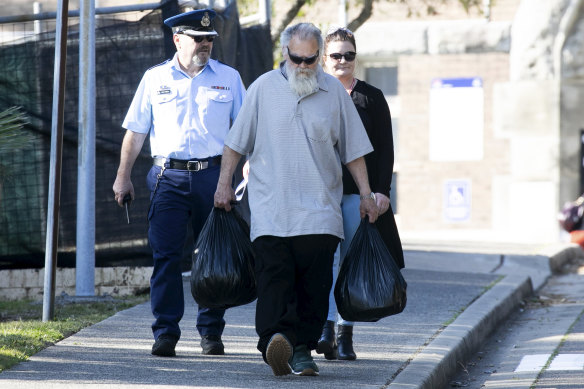 Michael Guider leaves Long Bay prison on Thursday. 