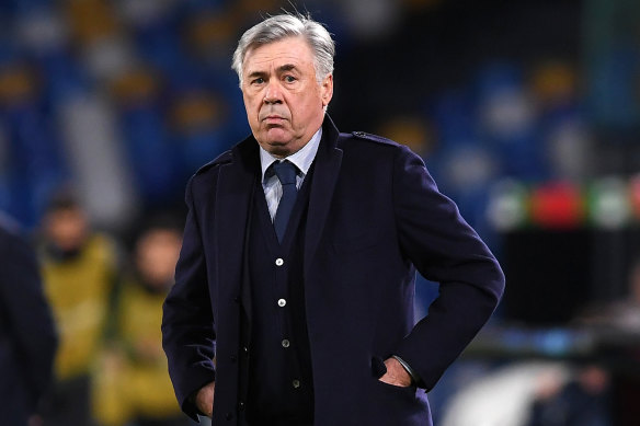 Sacked: Carlo Ancelotti has been removed from his role as coach of Napoli.