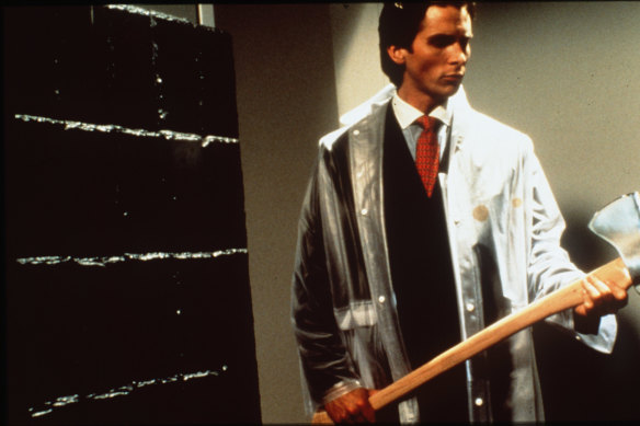 “Though I can hide my cold gaze and you can shake my hand and feel flesh gripping yours …I simply am not there.” Christian Bale plays Patrick Bateman in a film adaption of the novel American Psycho.
