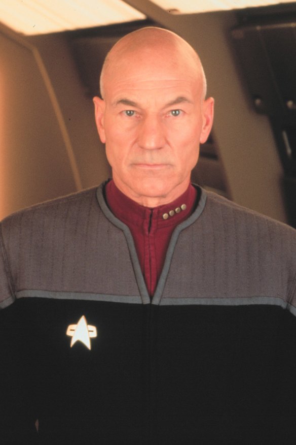 Patrick Stewart as Captain Jean-Luc Picard in the 1998 film Star Trek: Insurrection.