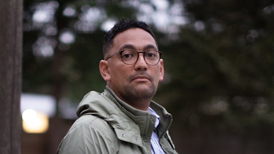 Hallbury Homes customer Cameron Compton at his empty block of land in Knoxfield.