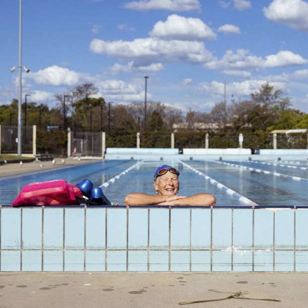 Cathy Chianese enjoys a swim at Granville Swimming Centre.