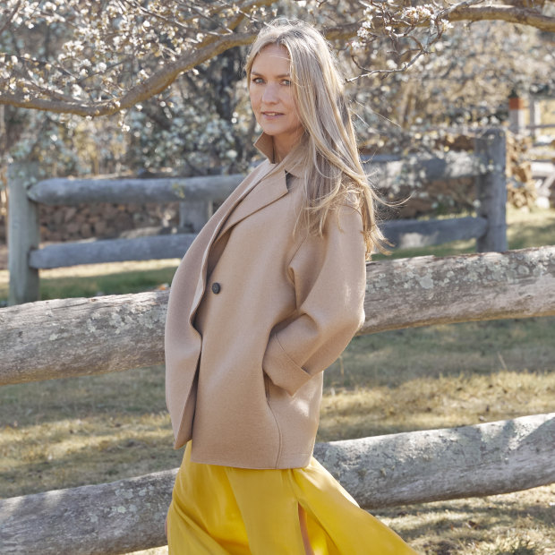 Coat by Harris Wharf London. Dress by Rabens Saloner. Shoes by Birkenstock. All available at The South Store, Bowral, NSW.