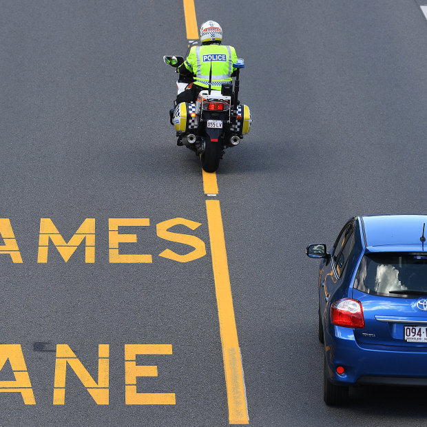 Dedicated ‘games lanes’, such as this one in place during the 2018 Gold Coast Commonwealth Games, will likely be a feature of Brisbane 2032.