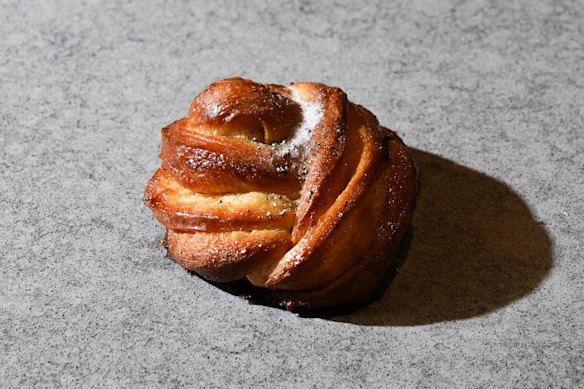 Cardamom buns are $6.50 at Elka in Heidelberg.
