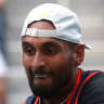 Kyrgios fumes over weed smoke during four-set win over Frenchman