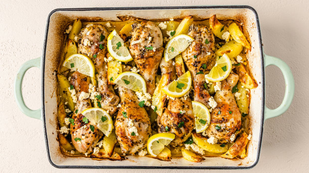 This $10 lemony chicken one-tray wonder is your new go-to family dinner