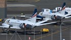 Rex planes at Sydney. The airline continues to fly to regional destinations despite falling into administration.