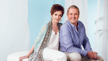 Jackie Woodburne and Alan Fletcher star as Susan and Karl Kennedy in Neighbours.