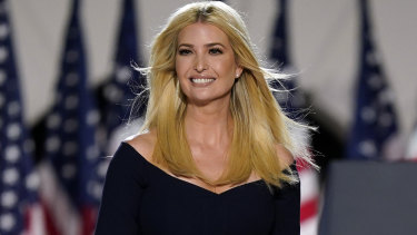 Ivanka Trump arrives to introduce President Donald Trump from the South Lawn of the White House on the fourth day of the Republican National Convention.