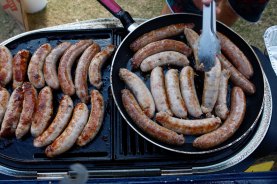 Sausage sizzles, the honest way to support party coffers.