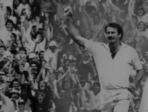 Lillee as he gets his 310 wicket on December 27, 1981.