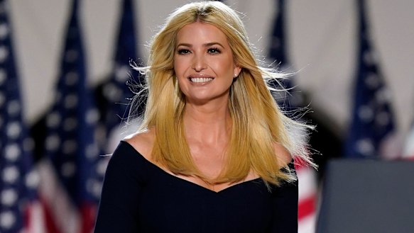 Ivanka Trump arrives to introduce President Donald Trump from the South Lawn of the White House on the fourth day of the Republican National Convention.