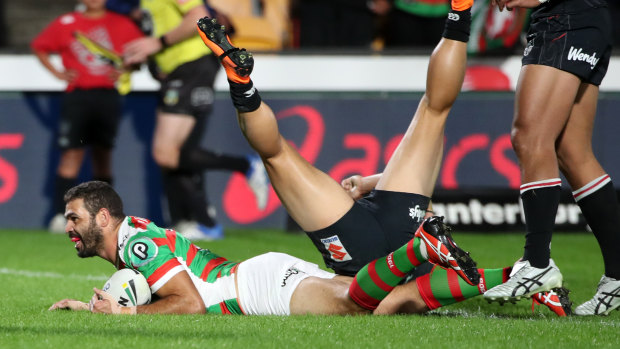 On form: The Rabbitohs fullback is playing well and a player the Maroons already look up to.