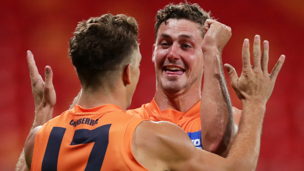 A standout for the Giants against Geelong, Harry Perryman described the atmosphere of an empty stadium as "bizarre".