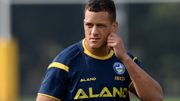 Slippery slope: Kane Evans' alleged racial slur is the latest in a string of setbacks for Parramatta Eels.