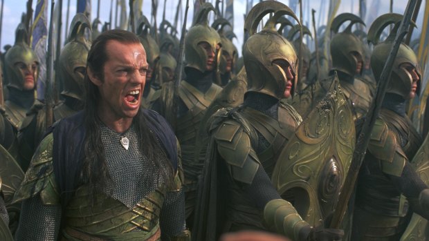 Hugo Weaving as Elf Lord Elrong in The Fellowship of the Ring.
