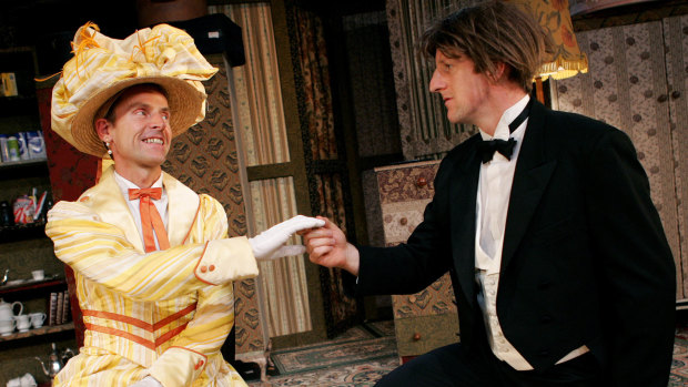 Jon Haynes, left, and David Woods in an earlier production of <i>The Importance of Being Earnest</i>.