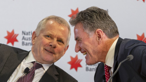 Newly appointed NAB CEO Ross McEwan (right) with chairman-elect, Philip Chronican.