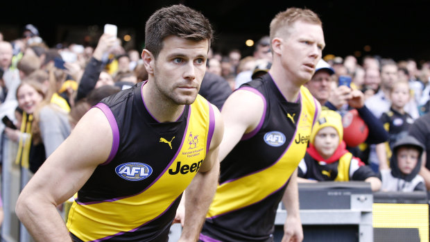 All-Australian squad: Trent Cotchin (left) and Jack Riewoldt.