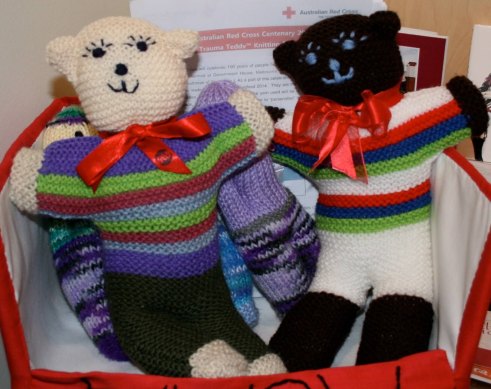 Red Cross trauma teddies.