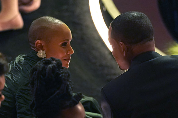 Jada Pinkett Smith and Will Smith  at the Oscars.