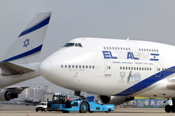 An El Al Boeing 747 passenger jet at Ben Gurion Airport near Tel Aviv, Israel. 