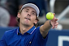 Alex de Minaur still has a couple of rust spots in this match.