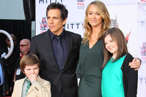 Ben Stiller, Christine Taylor, Quinlin Stiller and Ella Stiller attend the hand and footprint ceremony honoring Ben Stiller held at TCL Chinese Theatre on December 3, 2013 in Hollywood, California