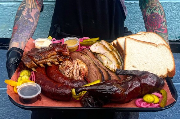 A tray of Wildfire Craft BBQ’s finest.