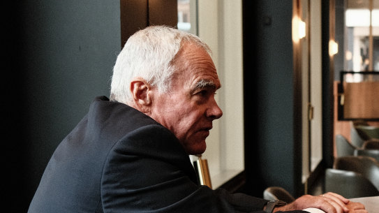 Prominent Perth businessman John Poynton AO and WAtoday reporter Jesinta Burton at Samuels on Mill.