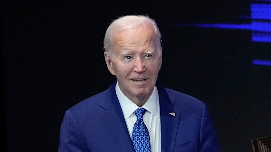 Biden at a church service on Sunday.