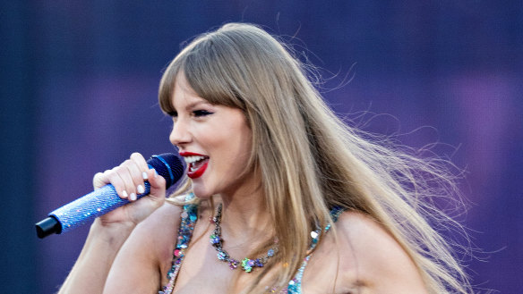 Taylor Swift performing at the MCG in February.