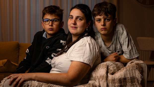 Sylvia, with her sons, Nicholas, 9, and Michael, 11, has noticed their asthma has worsened since moving to Melbourne’s inner-west.