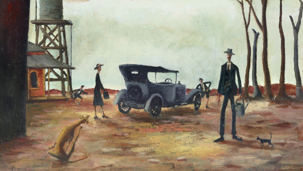 Russell Drysdale painting ties artist record, sells for $2.4m