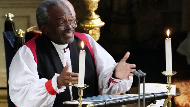 The Most Rev Bishop Michael Curry, primate of the Episcopal Church, gave an electrifying sermon.