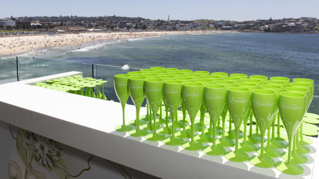 Guests at Icebergs were served free-flowing Perrier Jouet Champagne.