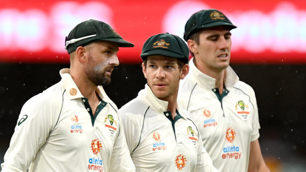 Tim Paine (centre) and Australia have a lot of thinking to do about the future.