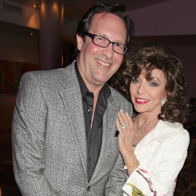 Joan Collins with her fifth husband Percy Gibson.