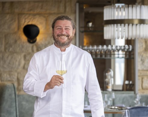 Chef Scott Pickett in Audrey’s restaurant at the Continental Hotel in Sorrento.  
